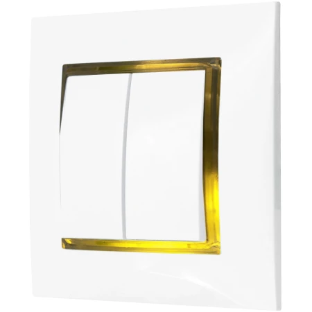 Włącznik Podwójny Z Podświetleniem Złotym Ospel Aria