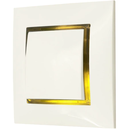 Włącznik Pojedynczy Ospel Aria Ecru Z Podświetleniem Złotym