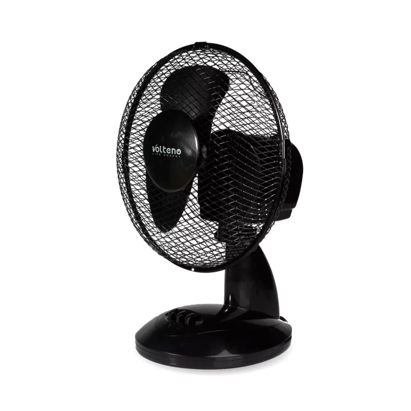 Wentylator Biurkowy Średnica 23 Cm Czarny 21W 2 Prędkości Przewód 1,5 M Vo0021