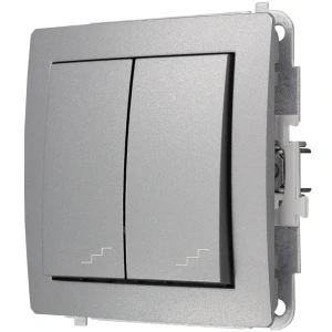 Karlik Deco Srebrny Metalik Mechanizm Włącznika Podwójnego Schodowego 7Dwp-33