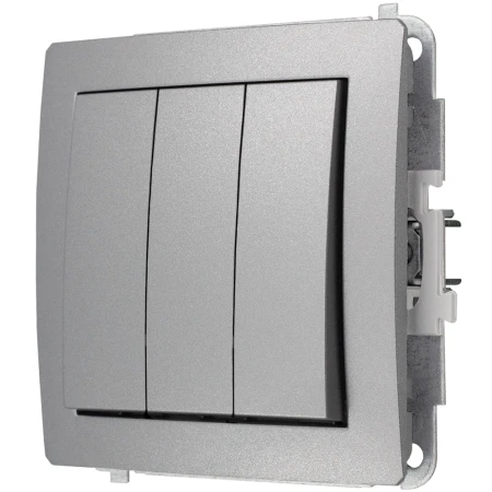 Karlik Deco Srebrny Metalik Mechanizm Włącznika Potrójnego 7Dwp-7