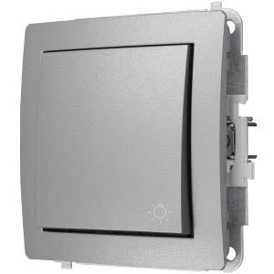 Karlik Deco Srebrny Metalik Mechanizm Włącznika Zwierny Światło 7Dwp-5