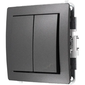 Karlik Deco Grafitowy Mechanizm Włącznika Jednobiegunowego Ze Schodowym (Osobne Zasilanie) 11Dwp-10.2