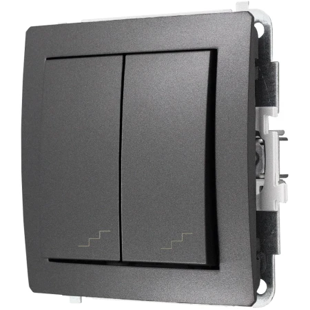 Karlik Deco Grafitowy Mechanizm Włącznika Podwójnego Schodowego 11Dwp-33