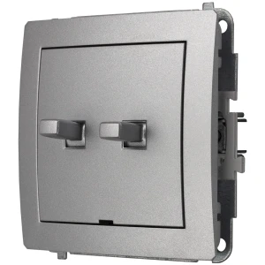 Karlik Deco Srebrny Metalik Mechanizm Włącznika Świecznikowego W Stylu Amerykańskim 7Dwpus-2