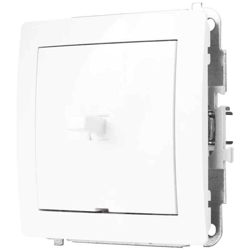 Karlik Deco Biały Mechanizm Włącznika Zwiernego, Jednobiegunowego W Stylu Amerykańskim (Jeden Klawisz, Bez Piktogramu) Dwpus-4.1