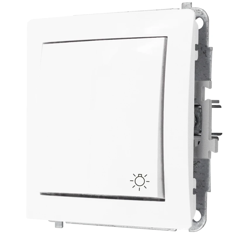 Karlik Deco Biały Mat Mechanizm Włącznika Zwierny Światło 25Dwp-5