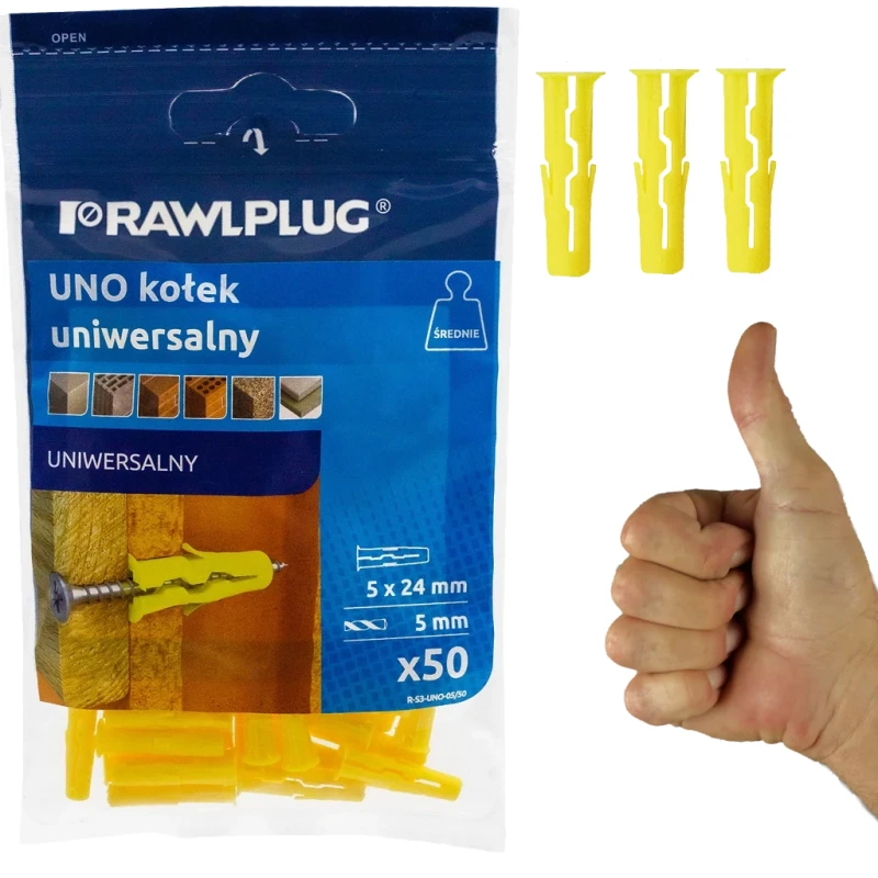 Rawlplug Kołek Uniwersalny Fi5 24 Mm 50 Szt.