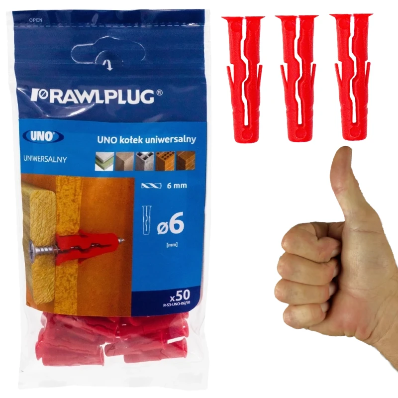 Rawlplug Kołek Uniwersalny Fi6 50 Szt.