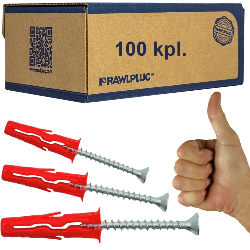 Rawlplug Kołek Uniwersalny Fi6 Z Wkrętem 4X35 2X100Szt.