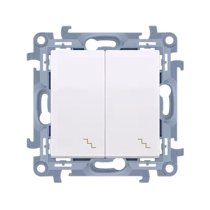 Kontakt Simon 10 Łącznik Schodowy Podwójny Z Podświetleniem Led (Moduł) 10Ax 250V~ Zaciski Śrubowe Biały
