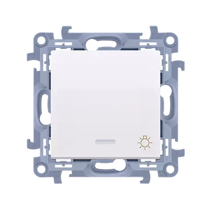 Kontakt Simon 10 Przycisk "Światło" Z Podświetleniem Led (Moduł) 10Ax 250V~ Zaciski Śrubowe Biały