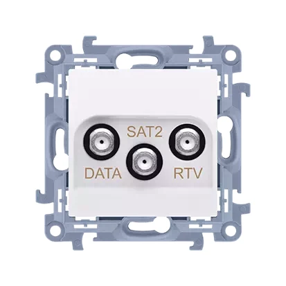 Kontakt Simon 10 Gniazdo Antenowe Końcowe Rtv-Data-Sat (Moduł) 1X Wejście: 5÷2400 Mhz Biały