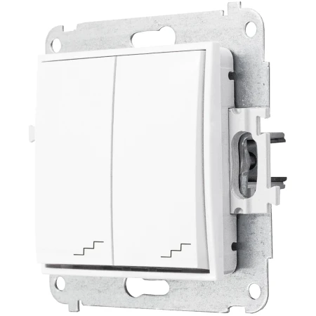 Icon Mechanizm Łącznika Podwójnego Schodowego Biały Iwp-33