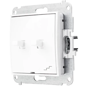 Icon Mechanizm Łącznika Jednobiegunowego Ze Schodowym W Stylu Amerykańskim (Wspólne Zasilanie) Biały Iwpus-10.1