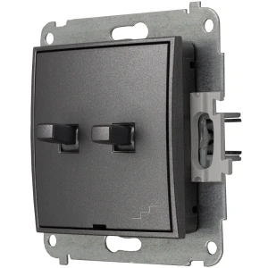 Icon Mechanizm Łącznika Jednobiegunowego Ze Schodowym (Wspólne Zasilanie) W Stylu Amerykańskim Grafitowy 11Iwpus-10.1