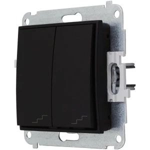 Icon Mechanizm Łącznika Podwójnego Schodowego Czarny Mat 12Iwp-33