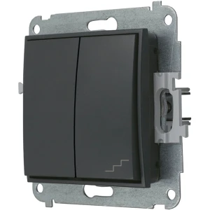 Icon Mechanizm Łącznika Jednobiegunowego Ze Schodowym (Osobne Zasilanie) Grafitowy Mat 28Iwp-10.2