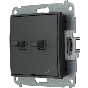 Icon Mechanizm Łącznika Jednobiegunowego Ze Schodowym (Wspólne Zasilanie) W Stylu Amerykańskim Grafitowy Mat 28Iwpus-10.1