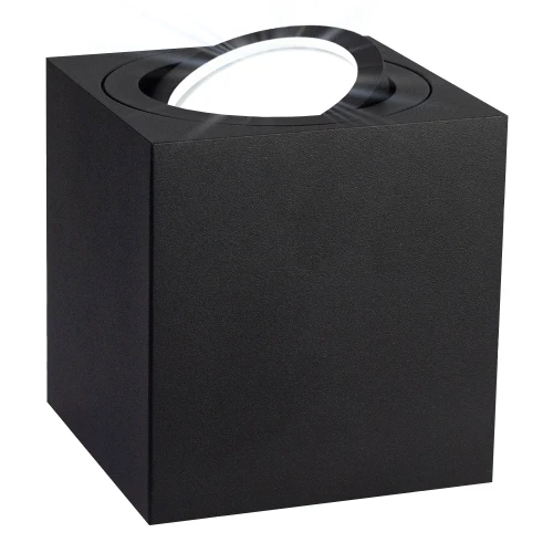 Oprawa halogenowa czarna Tuba LED kwadratowa z żarówką GU10 10W Zimna