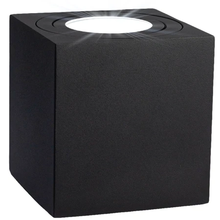 Oprawa Halogenowa Czarna Tuba Led Kwadratowa Z Żarówką Gu10 10W Zimna