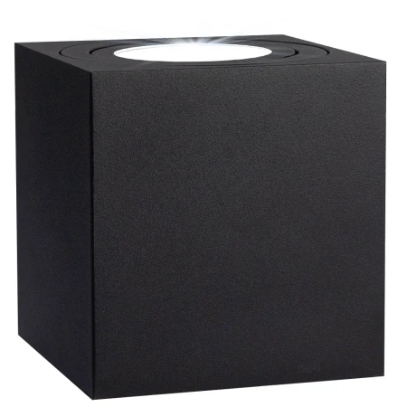 Oprawa Halogenowa Czarna Tuba Led Kwadratowa Z Żarówką Gu10 10W Zimna