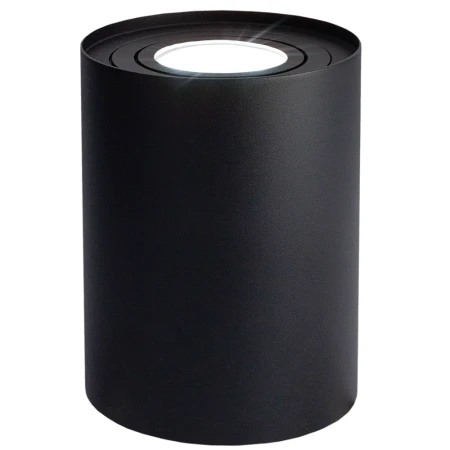 Oprawa Halogenowa Czarna Tuba Led Okrągła Z Żarówką Gu10 10W Zimna