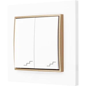 Włącznik Podwójny Schodowy Z Ramką Karlik Mini 00/29