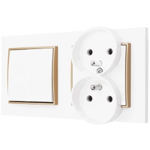 Włącznik Pojedynczy Z Gniazdkiem Podwójnym Karlik Mini 00/29