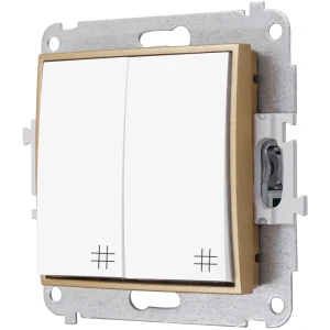 Włącznik Podwójny Krzyżowy Bez Ramki Karlik Mini 00/29