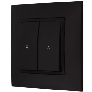 Włącznik Roletowy Przycisk Zwierny Czarny Ospel Aria