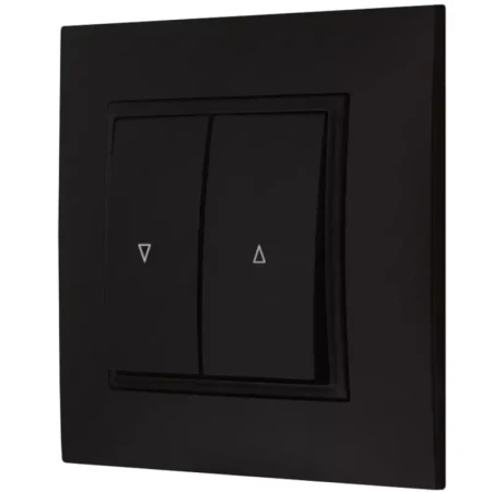 Włącznik Roletowy Przycisk Zwierny Czarny Ospel Aria