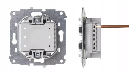 Włącznik Pojedynczy Z Ramką Karlik Mini Kolor Czarny Mat / Złoty