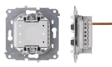 Włącznik Pojedynczy Z Ramką Karlik Mini  Kolor Biały / Złoty