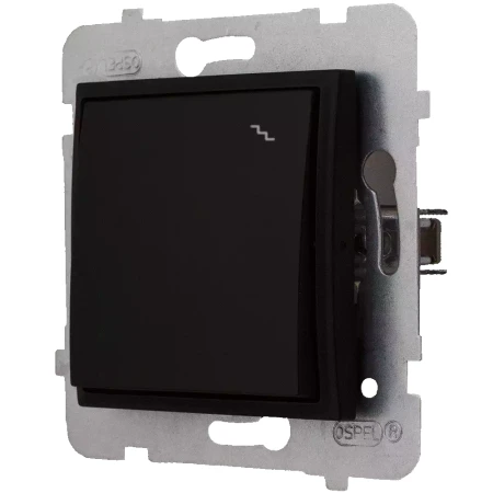 Włącznik Podwójny I Schodowy W Ramce Czarny Ospel Aria