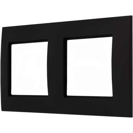 Gniazdo Kuchenne Gniazdko Czarne 2X Podwójne Ospel Aria