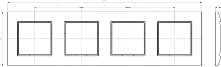 Rampa Poczwórna / Czterokrotna Biała Ospel Aria 82X295 Mm
