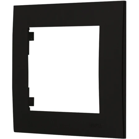 Ospel Szafir Czarny Łącznik Pojedynczy Zestaw Z Ramką