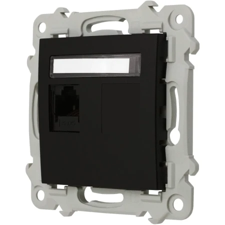 Ospel Szafir Gniazdo Telefoniczne Pojedyncze Czarny Metalik