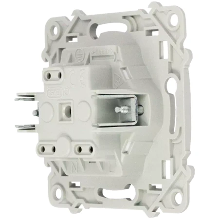 Ospel Szafir Gniazdo Pojedyncze Z Uziemieniem Czarny Metalik