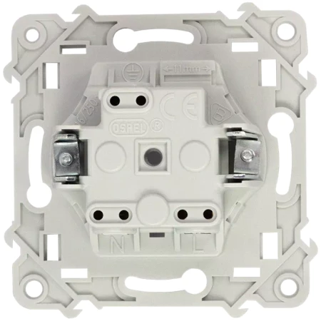 Ospel Szafir Gniazdo Pojedyncze Z Uziemieniem Czarny Metalik