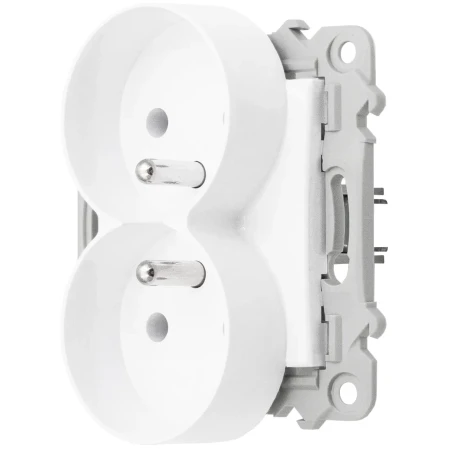 Ospel Szafir Biały Gniazdo Podwójne Zestaw Z Ramką