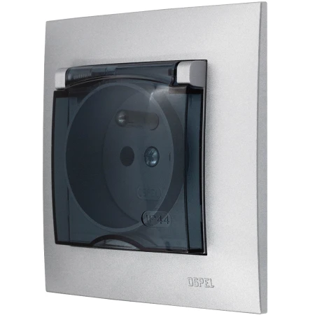 Ospel Szafir Srebrny Gniazdo / Gniazdko Hermetyczne Zestaw Z Ramką