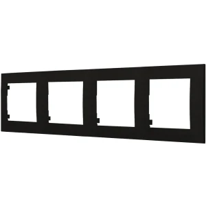 Ospel Szafir Ramka Poczwórna Czarny Metalik