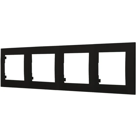 Ospel Szafir Ramka Poczwórna Czarny Metalik