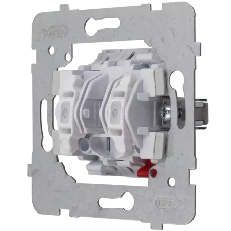 Włącznik Podwójny Czarny Z Podświetleniem Niebieskim Ospel Aria