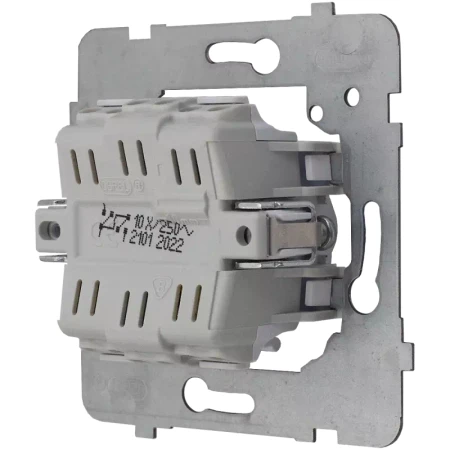 Włącznik Podwójny Czarny Z Podświetleniem Niebieskim Ospel Aria