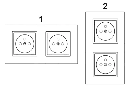 Zestaw Dwóch Gniazd W Ramce Biały / Złoty Ospel Aria