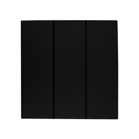 Włącznik Czarny Podświetlany Led Niebieski Potrójny Z Ramką Ospel Aria