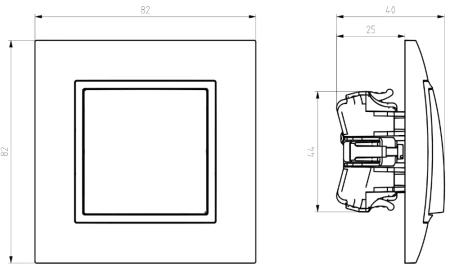 Włącznik Dzwonkowy Czarny Z Podświetleniem Złotym